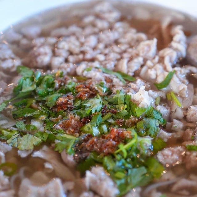 #4) Beef & Ground Pork Noodles.